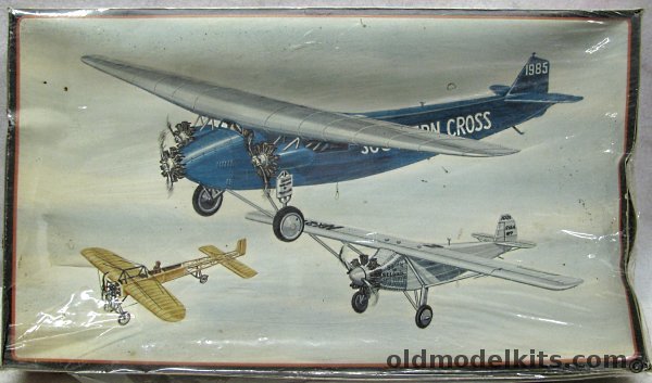 AMT-Frog 1/72 Ocean Pioneers - Bleriot XI / Spirit of St. Louis / Southern Cross  Fokker, 3901-200 plastic model kit